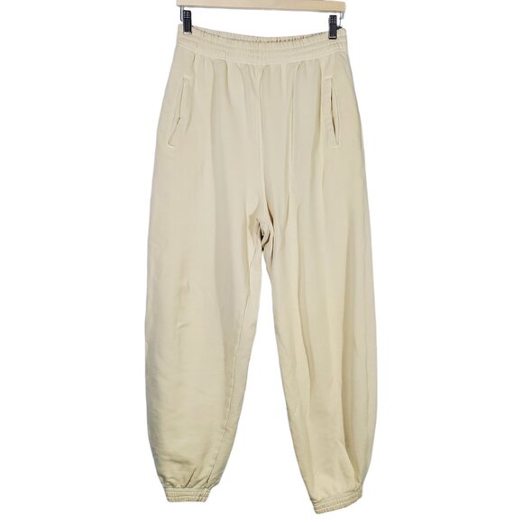Agolde Balloon Sweatpants Women's XS Cream Lounge Pants Sweats Baggy Drawstring - Picture 1 of 5